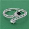 Cubic Zirconia Openable Kada With Rhodium Plating