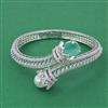 Cubic Zirconia Openable Kada With Rhodium Plating