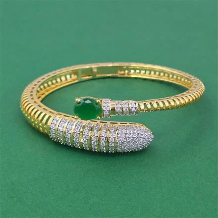 Cubic Zirconia Openable Kada With 2 Tone Plating