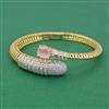 Cubic Zirconia Openable Kada With 2 Tone Plating