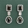 Cubic Zirconia Classic Earring With Rhodium Plating