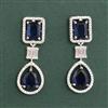 Cubic Zirconia Classic Earring With Rhodium Plating