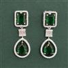 Cubic Zirconia Classic Earring With Rhodium Plating