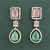 Cubic Zirconia Classic Earring With Rhodium Plating