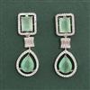 Cubic Zirconia Classic Earring With Rhodium Plating