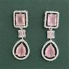 Cubic Zirconia Classic Earring With Rhodium Plating