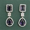 Cubic Zirconia Classic Earring With Rhodium Plating