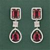 Cubic Zirconia Classic Earring With Rhodium Plating