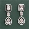 Cubic Zirconia Classic Earring With Rhodium Plating