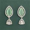 Cubic Zirconia Classic Earring With Rhodium Plating