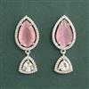 Cubic Zirconia Classic Earring With Rhodium Plating