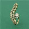 Cubic Zirconia Adjustable Ring With Mehndi Plating 2 Tone Plating Rhodium Plating