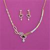 American Diamond Classic Necklace With 2 Tone Plating