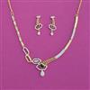 American Diamond Classic Necklace With 2 Tone Plating