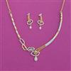 American Diamond Classic Necklace With 2 Tone Plating