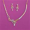 American Diamond Classic Necklace With 2 Tone Plating