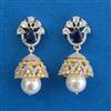 American Diamond Jhumki With 2 Tone Plating
