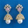 American Diamond Jhumki With 2 Tone Plating