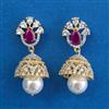 American Diamond Jhumki With 2 Tone Plating