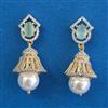 American Diamond Jhumki With 2 Tone Plating