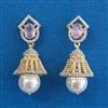 American Diamond Jhumki With 2 Tone Plating