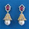American Diamond Jhumki With 2 Tone Plating