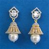 American Diamond Jhumki With 2 Tone Plating