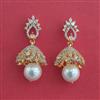 American Diamond Jhumki With 2 Tone Plating