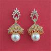 American Diamond Jhumki With 2 Tone Plating