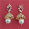 American Diamond Jhumki With 2 Tone Plating