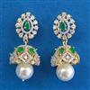 American Diamond Jhumki With 2 Tone Plating