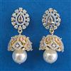 American Diamond Jhumki With 2 Tone Plating