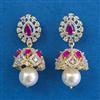 American Diamond Jhumki With 2 Tone Plating