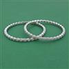 Cubic Zirconia Classic Bangles With Rhodium Plating