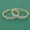 Cubic Zirconia Classic Bangles With 2 Tone Plating