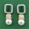 Cubic Zirconia Moti Earring With 2 Tone Plating