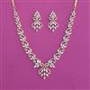 American Diamond Classic Necklace with Rhodium Plating 2 Tone Plating Mehndi Plating