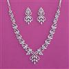 American Diamond Classic Necklace with Rhodium Plating 2 Tone Plating Mehndi Plating