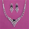 American Diamond Classic Necklace with Rhodium Plating
