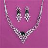 American Diamond Classic Necklace with Rhodium Plating
