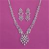American Diamond Classic Necklace with Rhodium Plating 2 Tone Plating Mehndi Plating