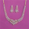 American Diamond Classic Necklace with Rhodium Plating 2 Tone Plating Mehndi Plating