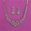 American Diamond Classic Necklace with Rhodium Plating 2 Tone Plating Mehndi Plating