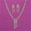 American Diamond Classic Necklace with Rhodium Plating 2 Tone Plating Mehndi Plating
