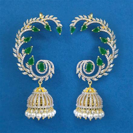 American Diamond Earcuff with 2 Tone Plating