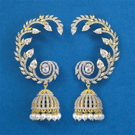 American Diamond Earcuff with 2 Tone Plating