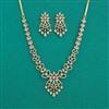 American Diamond Classic Necklace With 2 Tone Plating Rhodium Plating