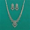 American Diamond Classic Necklace With 2 Tone Plating Rhodium Plating