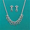 American Diamond Classic Necklace With 2 Tone Plating Rhodium Plating