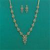 American Diamond Classic Necklace With 2 Tone Plating Rhodium Plating